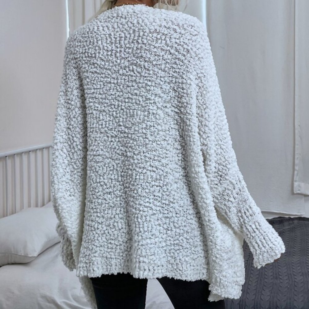 CASUAL DOLLZ Go to Popcorn Knit Open Front Cardiga - Picture 5 of 6